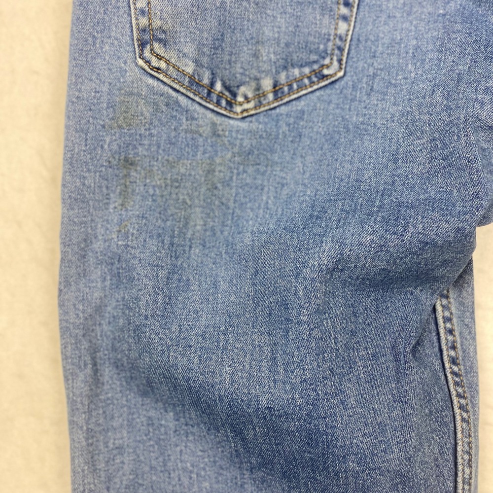 Levis 505 Regular Fit Jeans Mens 34x32 Medium Wash Blue Straight Leg Denim Pants - Picture 9 of 16